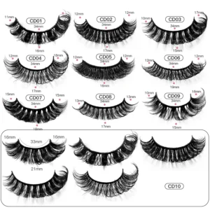 2/10Pairs 3D Mink Lashes russian strip lash Dramatic False Eyelashes Faux Cils Makeup Wholesale Fake Eyelash Extension maquiagem - Image 2