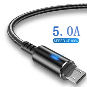 Micro USB Cable 5A LED Fast Charging Micro Data Cord For Huawei Samsung Xiaomi Android Mobile Phone Accessories Charger Cables - Image 3