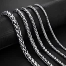 Stainless Steel NK Chain Necklace for Men Women Curb Cuban Link Chain Black Punk Choker Fashion Male Jewelry Gift