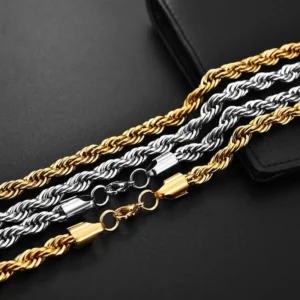 Stainless Steel NK Chain Necklace for Men Women Curb Cuban Link Chain Black Punk Choker Fashion Male Jewelry Gift - Image 4