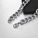Stainless Steel NK Chain Necklace for Men Women Curb Cuban Link Chain Black Punk Choker Fashion Male Jewelry Gift