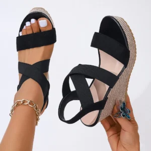 Women Sandals Wedge Waterproof Thick-soled Shoes New Summer Fashion Sandals Roman Platform-soled Sandals Large Size Women Shoes - Image 2