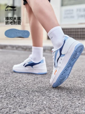 Li Ning Haichuan board shoes men's summer comfortable versatile casual classic comfortable soft elastic white sports shoes - Image 3