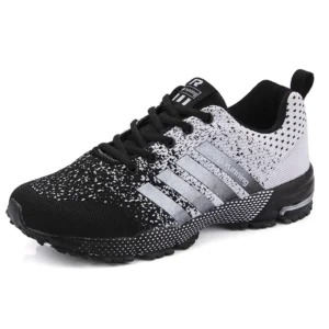 New men's and women's flying mesh surface spring summer breathable casual sports shoes flat vulcanized couple running big size48 - Image 4