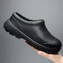 Men's shoes summer kitchen work labor insurance leather shoes men's one-pedal waterproof, non-slip and oil-proof black chef shoe