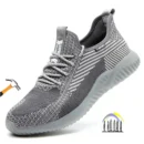 Lightweight safety shoes for men breathable safety work sneakers with iron toe indestructible shoes men women summer work shoes