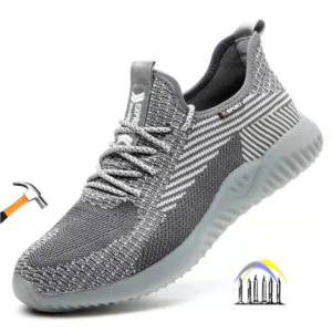Lightweight safety shoes for men breathable safety work sneakers with iron toe indestructible shoes men women summer work shoes