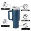 40oz Tumbler With Straw Lid and Handle Stainles Steel Vacuum Insulated Thermos Water Bottle Cup Thermal Coffee Travel Mug Drinks