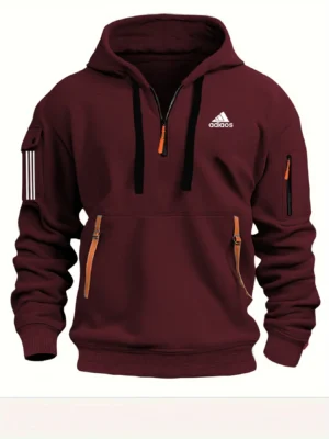 Autumn Men's Hoodies Multi-Pocket Zipper Placket Comfortable Casual Hoodies Pullover Sweatshirts Men's Hooded Sweatshirts - Image 6
