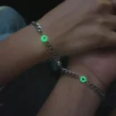 2025 New Best Friends Magnetic Glow Bracelet Couple Simple Punk Alphabet Beads Fluorescent Friendship Bracelet Jewelry Set Gifts
