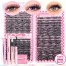 30D40D50D80D DIY Eyelash Extension Kit with Tweezers, Glue and Seal Reusable Single Eyelashes for Party Stage Festival Eye Makeu
