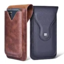 Vintage Mobile Phone Case Cover Pack Men PU Leather Waist Bag with Hook Clip Phone Holster Travel Hiking Cell Belt Pouch Purse