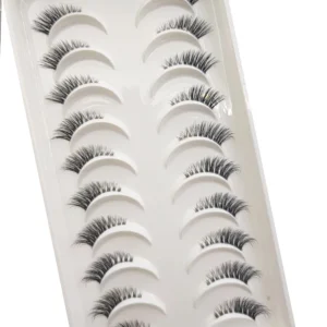 10 Pairs Natural 3d Mink Lashes Soft False Eyelashes Cross Messy Dense Eye Lashes Extension Makeup Faux Cils Cat Mini - Image 2