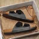 2024 New Leather Cork Herringbone Slippers for Men and Couples Retro Summer Moeller Slippers Fashion Casual Beach Sandals