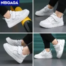 Children Sneaker Boys Casual Shoes Black Leather Flat Student Walking Shoes Non-slip Girl Lightweight Sports Tennis Footwear