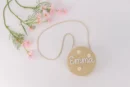 Personalized Round Cake-Shaped Straw Woven Bag For Little Kids 2025 Summer New Rope-made Mini Shoulder Bag For Baby Girl Travel