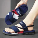 Comwarm 2025 Men Summer Sandals Men Casual Flat Sandals Outdoor Beach Water Shoes Fashion House Flats Non-slip Ankle Wrap shoes