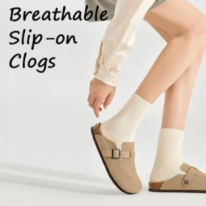 Crestar Cork Suede Mules Slippers For Women Fashion Men Clogs Shoes Classic Cork Antislip Outdoor Slippers With Arch Support - Image 4
