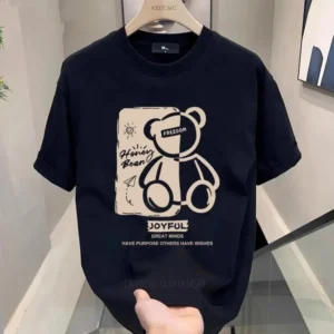 Hot Sale Luxury Brand Summer Handsome Men's Pure Cotton Round Neck Short Sleeve T-shirt for Men Short Sleeve Loose Tops