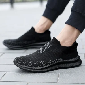 Men Shoes Breathable Men's Sneakers Comfortable Running Shoes Tenis Outdoor Slip On Walking Sneakers Sock Jogging Shoes - Image 3
