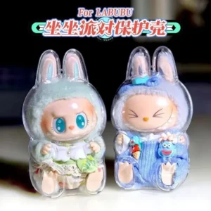 For Labubu Sitting Pvc Party Cotton Doll Protective Bag Storage Bag Walk Bag Dust-Proof Crossbody Display Bag Cute - Image 5