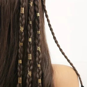 40pcs/set Mixed Hair Rings Set, Dreadlocks Beads Hair Braid Rings Clips Dread Locks Hair Braiding Cuffs Decoration/Accessories