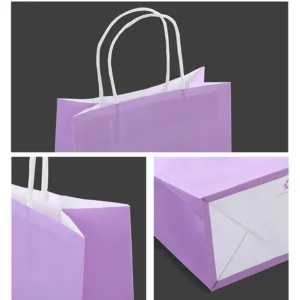 10/30/50pcs Holiday Party Gift Bag with Handle Jewelry Shopping Bag Thanksgiving Valentine's Day Marriage Gift Colored Paper Bag - Image 4