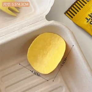 Novelty Simulation Potato Chip Hair Clip for Girls Funny Snack Potato Chip French Fries Hairpin Headwear Hair Accessories - Image 5