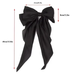 Satin Ribbon Headwear Big Bows Hairpin Spring Clips Hair Accessories for Women Girls Trendy Korean Spring Summer Headwear 2024 - Image 5