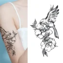Hot Black Temporary Tattoo Body Art Tattoos 3D Waterproof Temporary Tattoos Sticker Art Men Arm Leg Fake Tatoo Paper