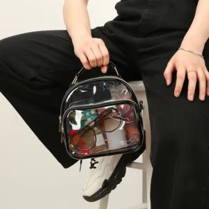 Transparent PVC Ladies Small Handbags Stadium Approved Women Clear Bag Fashion Waterproof Casual Simple Crossbody Shoulder Bags - Image 2