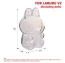 For Labubu Sitting Pvc Party Cotton Doll Protective Bag Storage Bag Walk Bag Dust-Proof Crossbody Display Bag Cute