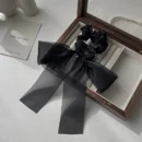Korea Women Black White Yarn Bow Hair Clip Bands for Women Girls Summer Clip Back Head Hairpin Fashion Girl Hair Accessories