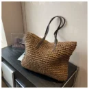 Straw Shoulder Bag for Women Handbags Summer Large Capacity Woven Tote Women Fashion Shoulder Bags Hand Wowen Beach Bags Female