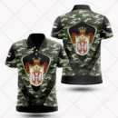 Personalized Serbia Camouflage Polo Shirts Summer Unisex Casual Streetwear Loose Oversized Short Sleeve Sportswear For Men Women
