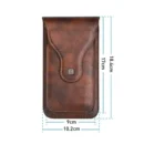 Vintage Mobile Phone Case Cover Pack Men PU Leather Waist Bag with Hook Clip Phone Holster Travel Hiking Cell Belt Pouch Purse
