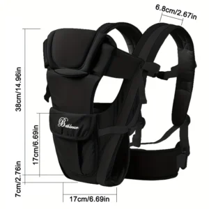 Baby Sling Carrier, 4-in-1 Ergonomic Baby Backpack Carrier, Easily Adjustable Baby Carrier Newborn to Toddler - Image 6