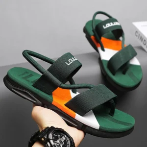 Comwarm 2025 Men Summer Sandals Men Casual Flat Sandals Outdoor Beach Water Shoes Fashion House Flats Non-slip Ankle Wrap shoes - Image 2