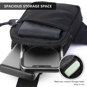 New Sports Chest Bag Men's Ultra-small Mobile Phone Messenger Bag Waist Bag Multi-function Carry-on Bag - Image 2