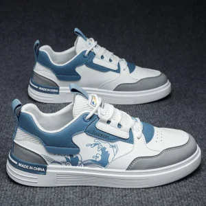 2023 Top Men's Casual Sneakers Skateboarding Shoes Men's Leather Sneakers Black White Outdoor Sneakers Casual shoe size 39-44 - Image 2