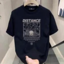 Hot Sale Luxury Brand Summer Handsome Men's Pure Cotton Round Neck Short Sleeve T-shirt for Men Short Sleeve Loose Tops