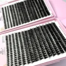 640Pcs 8D Fluffy Thick Eyelash Clusters D Curl Wispy Individual Lashes 8-16mm Mix False Eyelashes Extensions Cluster Lashes