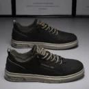 New Mens Casual Shoes Breathable White Leather Flats Slip on Fashion Driving Walking Footwear Skateboard Tennis Sneakers