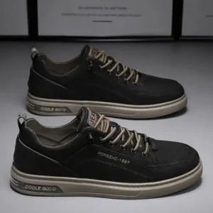 New Mens Casual Shoes Breathable White Leather Flats Slip on Fashion Driving Walking Footwear Skateboard Tennis Sneakers
