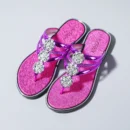 "Women's Flip-Flop Sandals with Rhinestones Beach Casual Slides for Outdoor Wear, Flat Soles and Toe-Post Slippers for Summer"