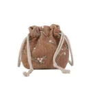 New Summer Beach Wind Cute Sunflower Crossbody Woven Bag Handmade Crochet Round Straw Bag Female Beach Bag 2024
