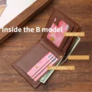 New Men's Wallet Money Bag PU Leather Business Short Wallet Vintage Soft Purse Multi-card Holder Portefeuille Homme Billetera