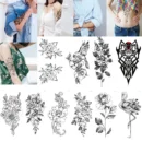 Hot Black Temporary Tattoo Body Art Tattoos 3D Waterproof Temporary Tattoos Sticker Art Men Arm Leg Fake Tatoo Paper