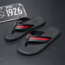 Men Flip Flops 2025 Summer Beach Flip Flops Men Fashion Stripe Breathable Casual Beach Slippers Couple Outdoor Slippers 37-46