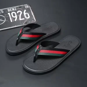 Men Flip Flops 2025 Summer Beach Flip Flops Men Fashion Stripe Breathable Casual Beach Slippers Couple Outdoor Slippers 37-46 - Image 6